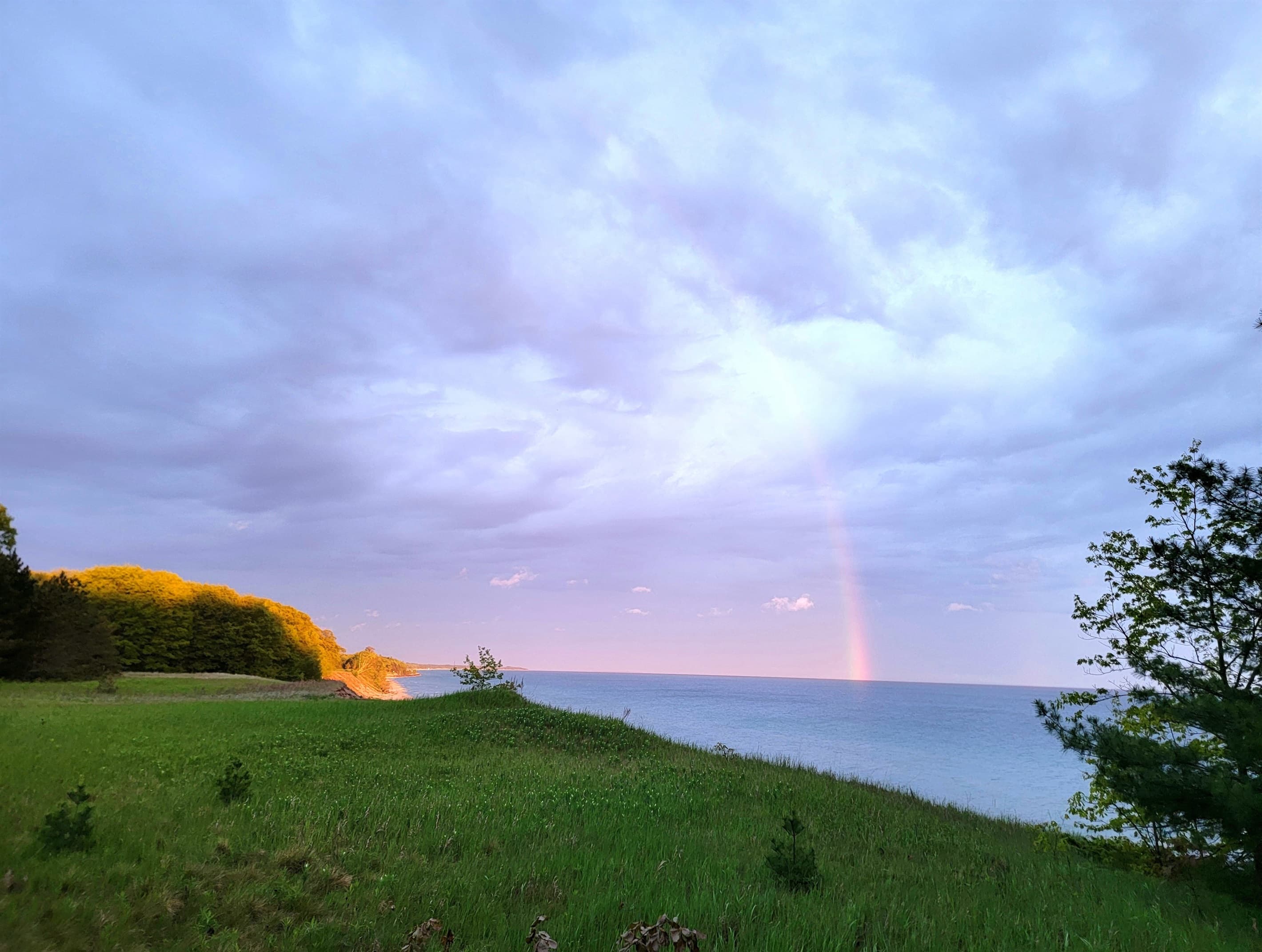 Rainbow over the bluff