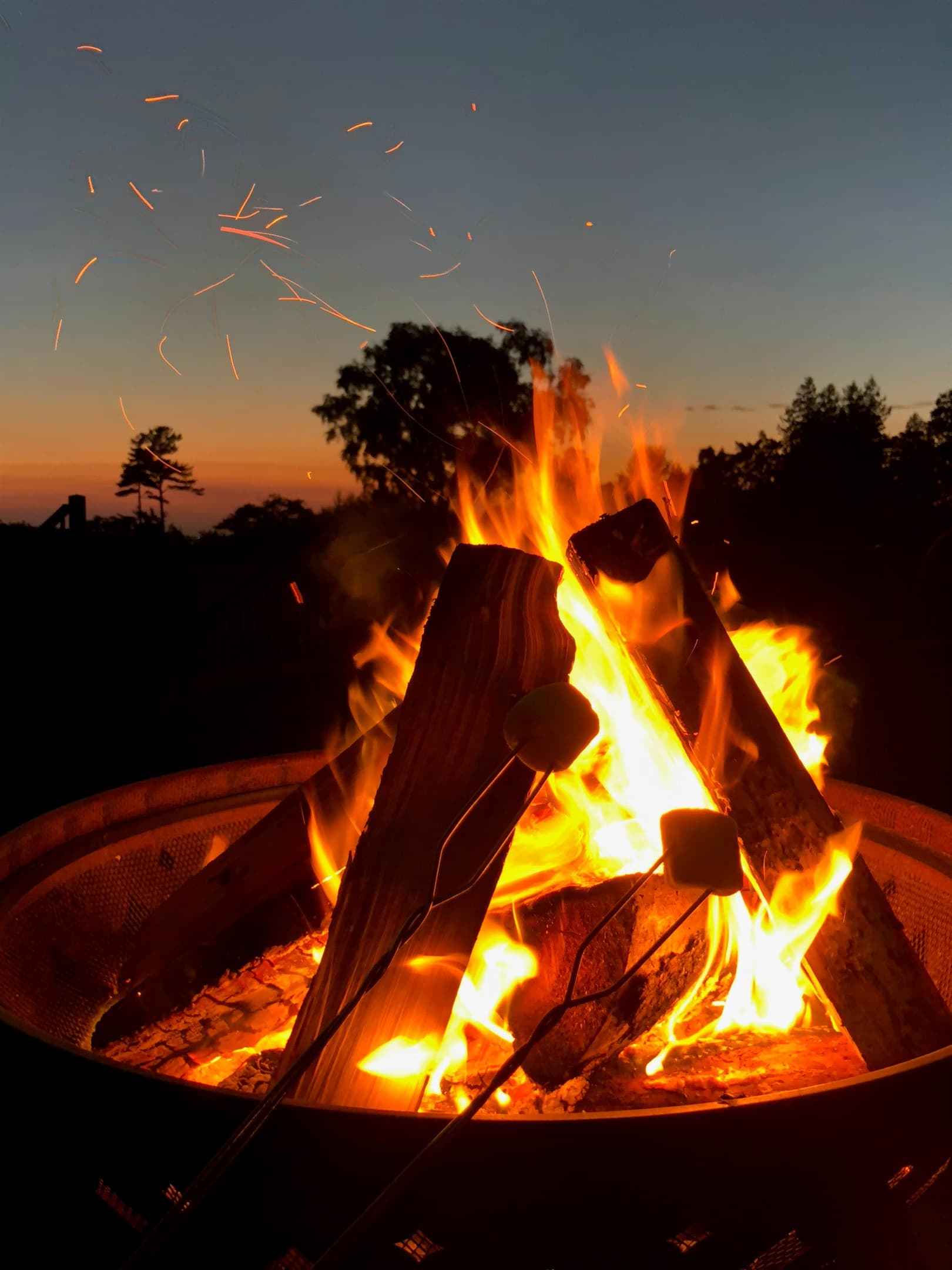Enjoy a beachside campfire