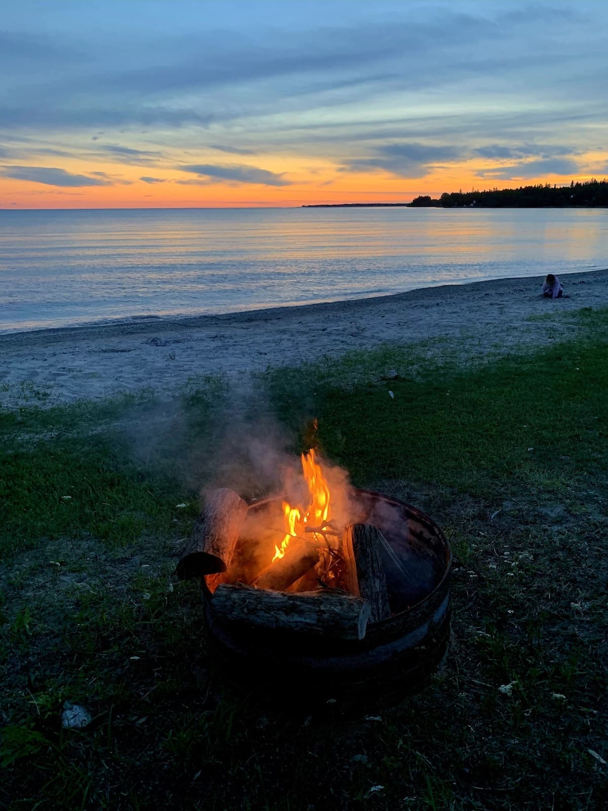 Bonfire sunset