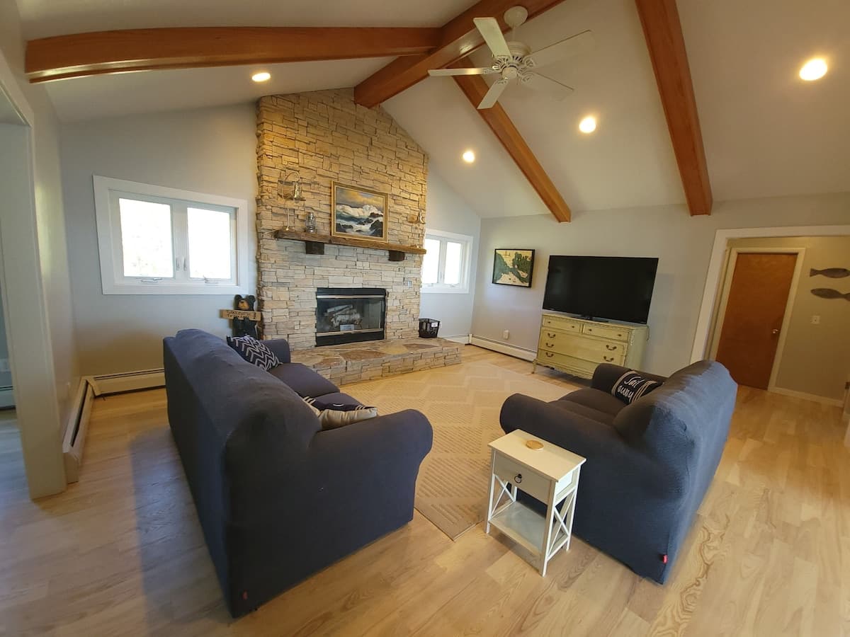Living area with the old couches