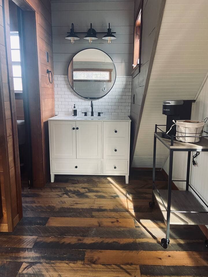 Upstairs Master suite vanity and toilet room
