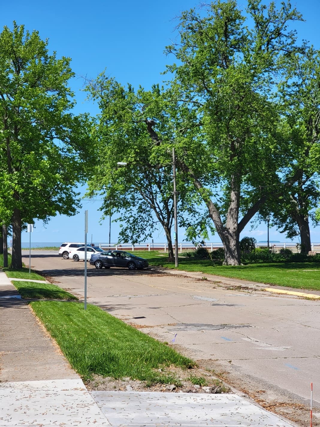 view from front porch to the beach