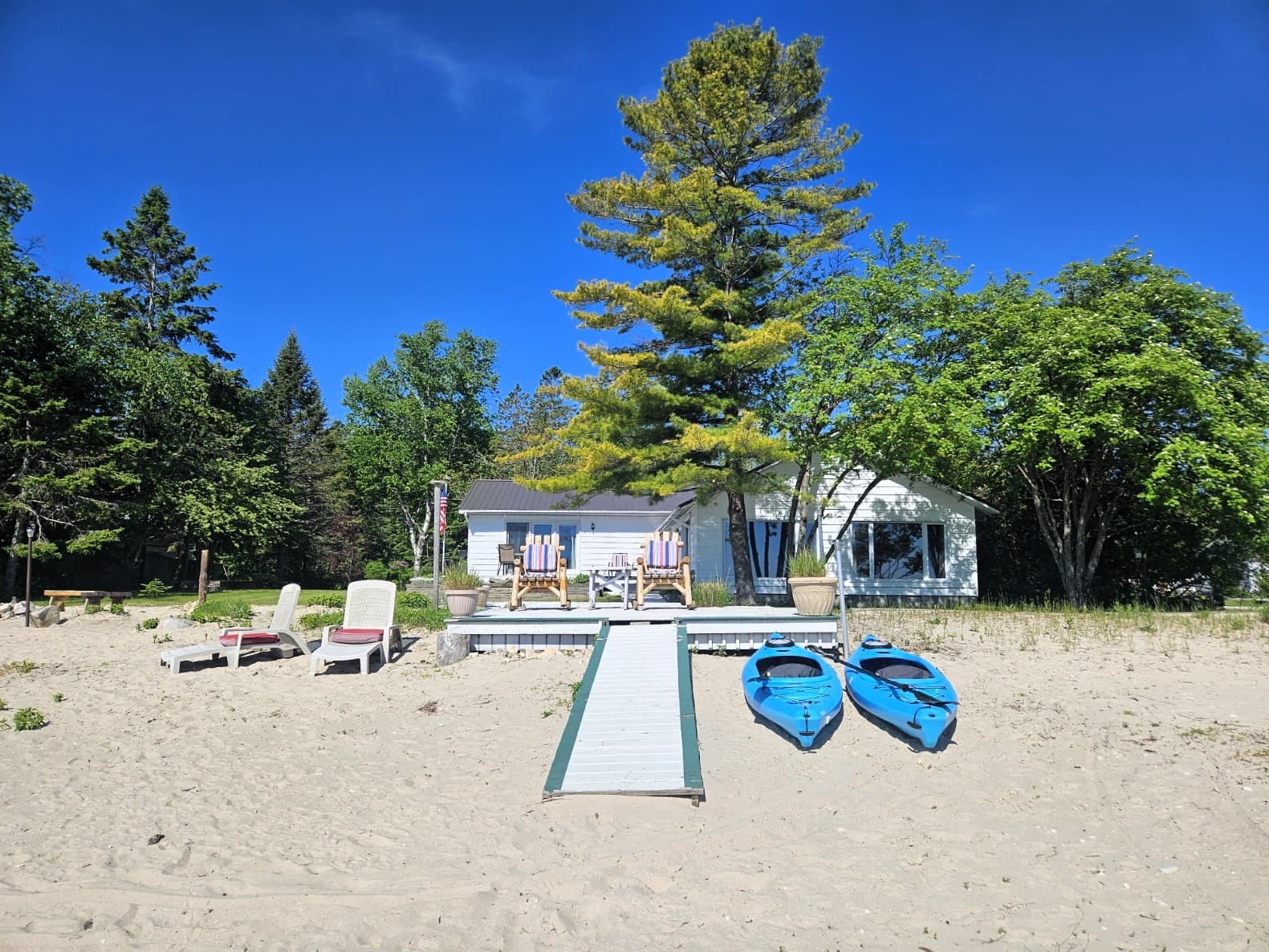 2 kayaks provided for guests from late May through October