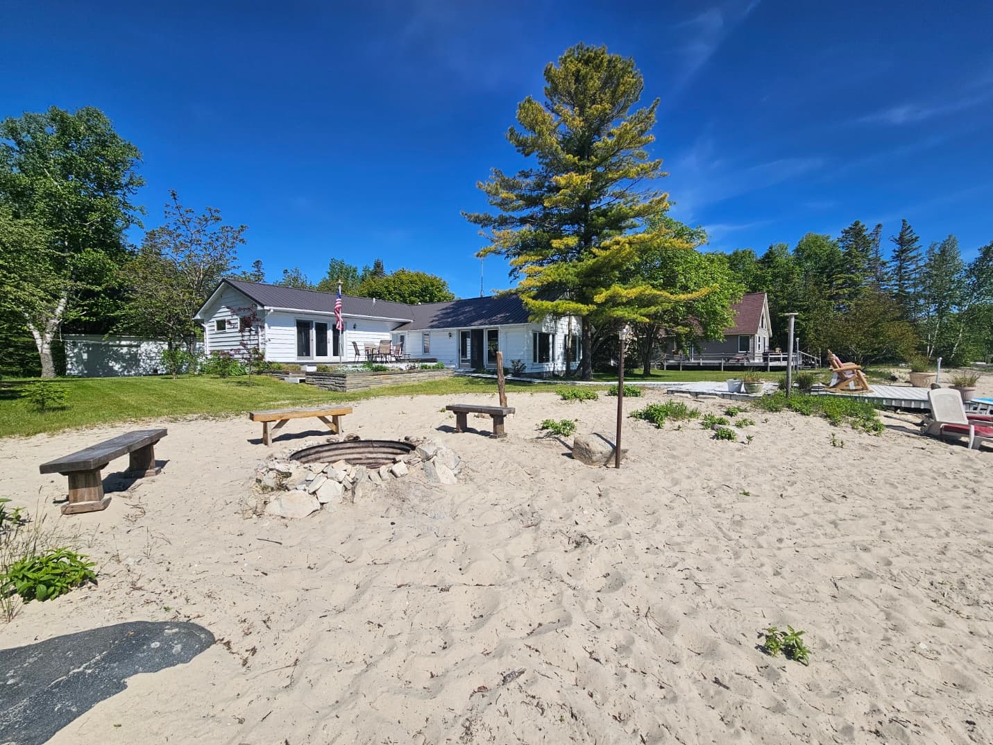 Beach bonfire area