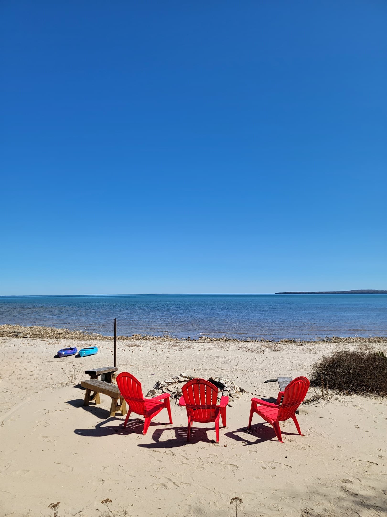Sit and relax with your toes in the soft sugar sand