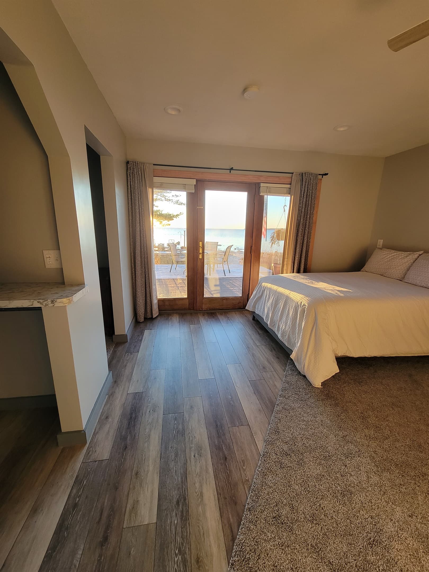 Gorgeous Views through the Primary suite French doors