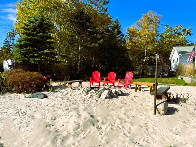 Enjoy a bonfire on the beach