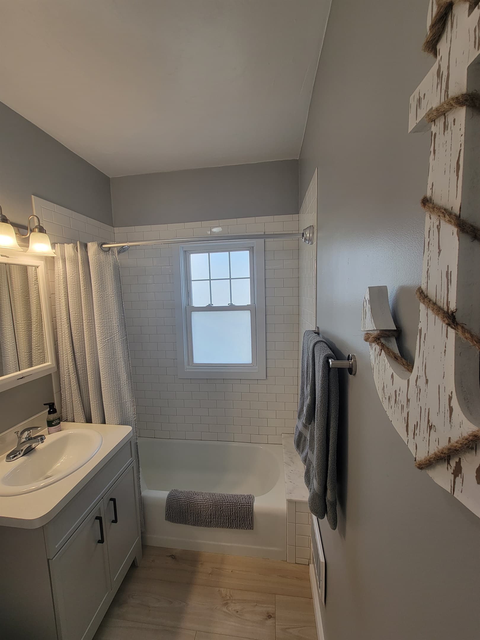 Freshly remodeled bathroom April 2025