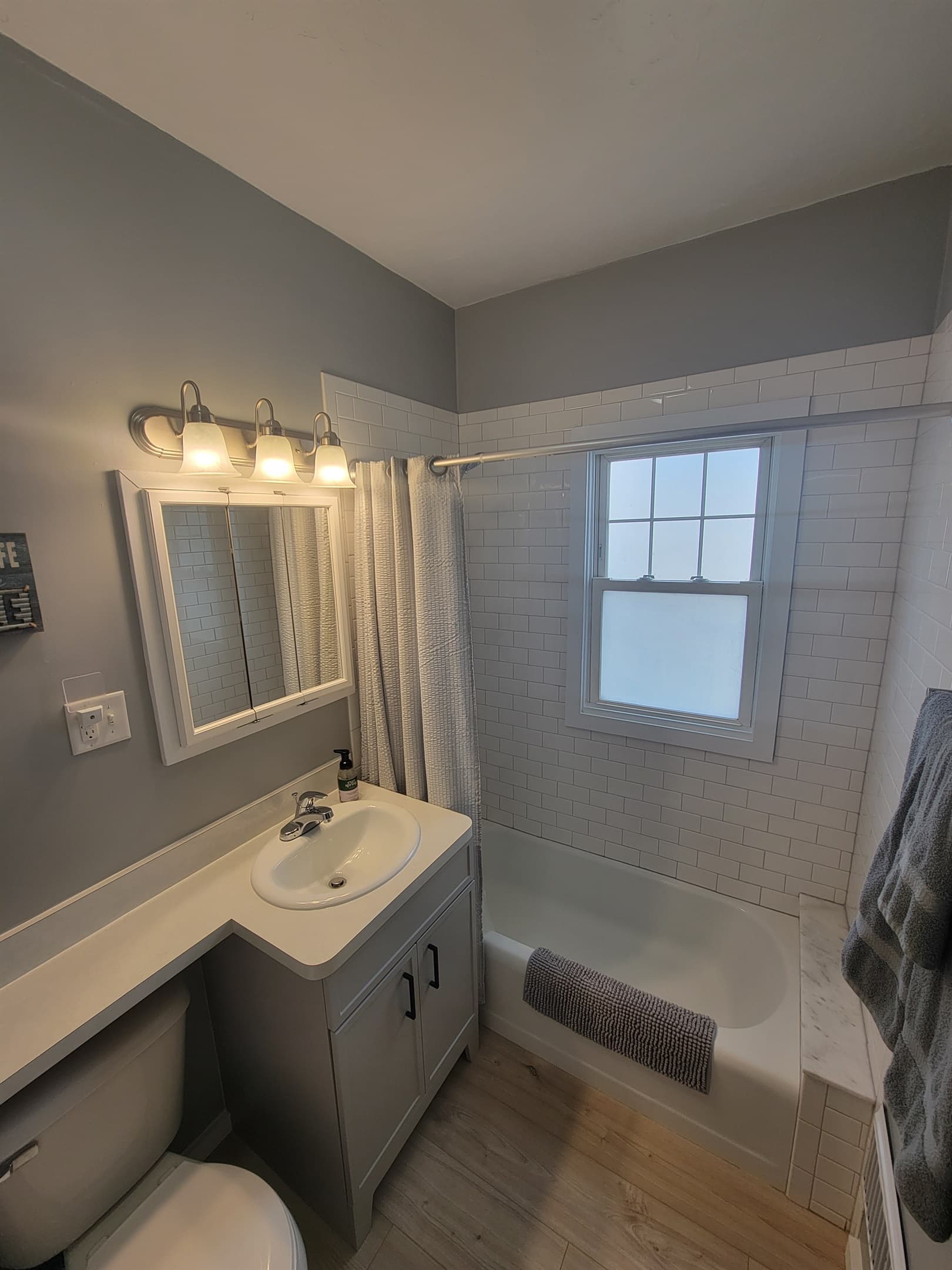Freshly remodeled bathroom April 2025