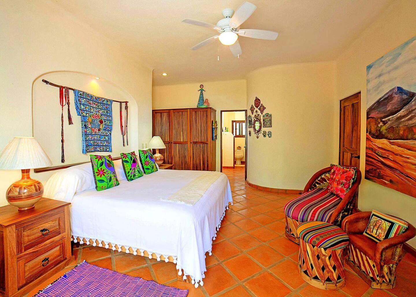 Bedroom 2 - King bed with private full bath and outdoor shower w/ private porch.