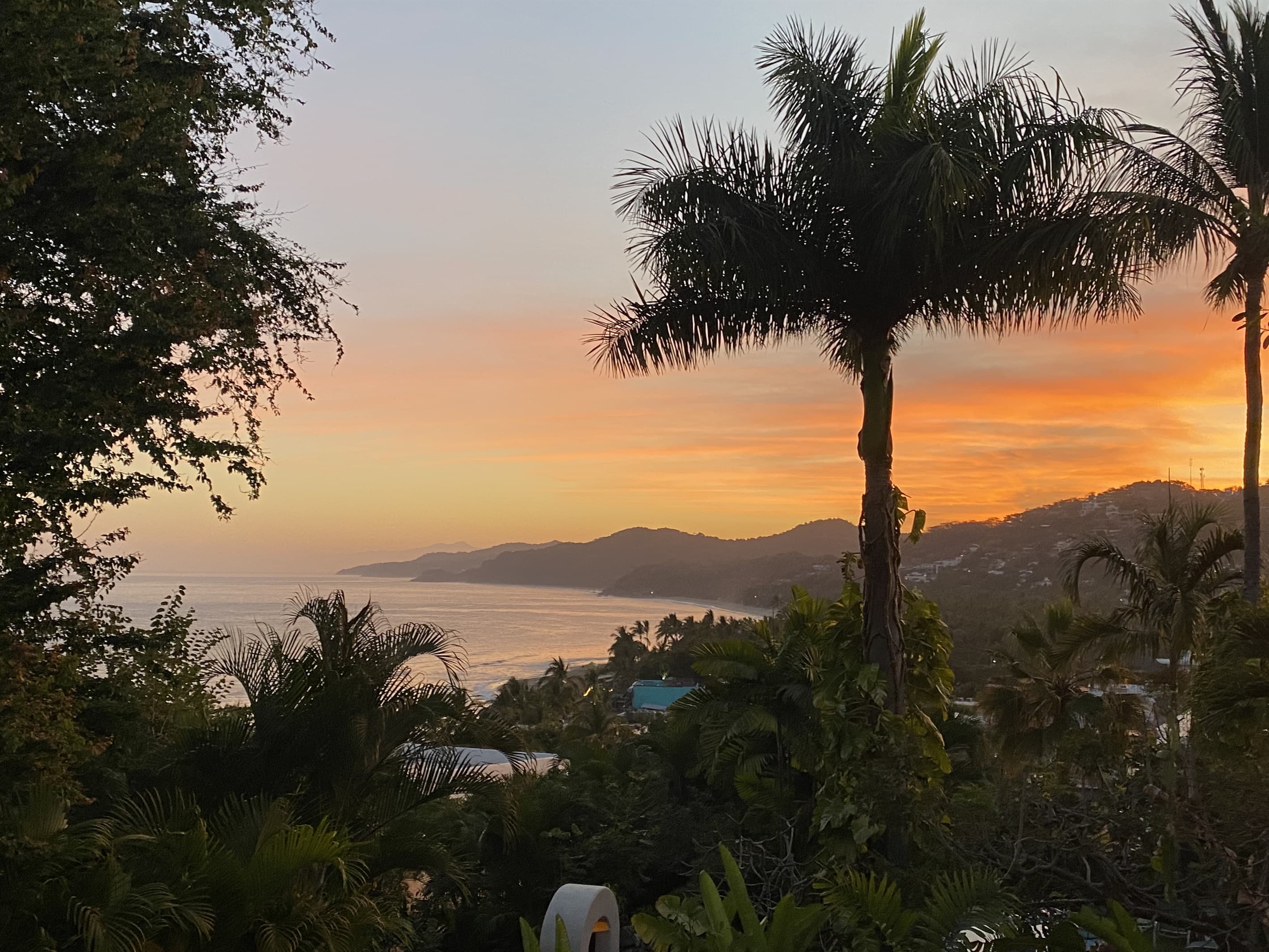 Beautiful sunrise and sunset view
