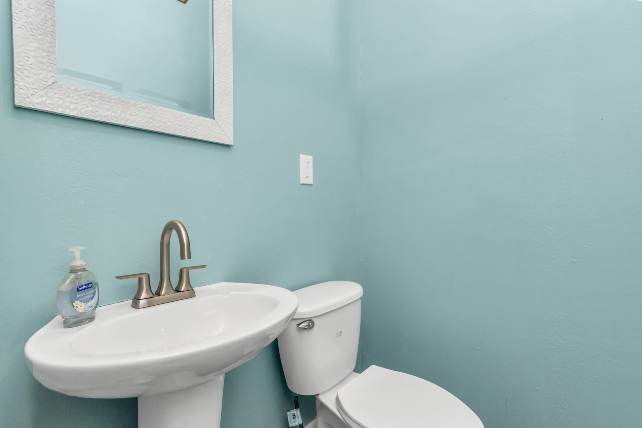 The half bath is available for all guests for any and all needs.