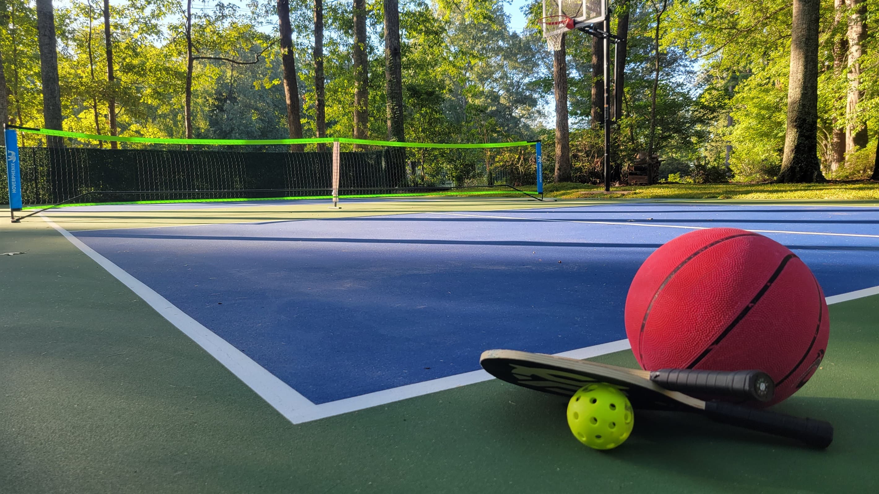 Private pickleball & basketball court