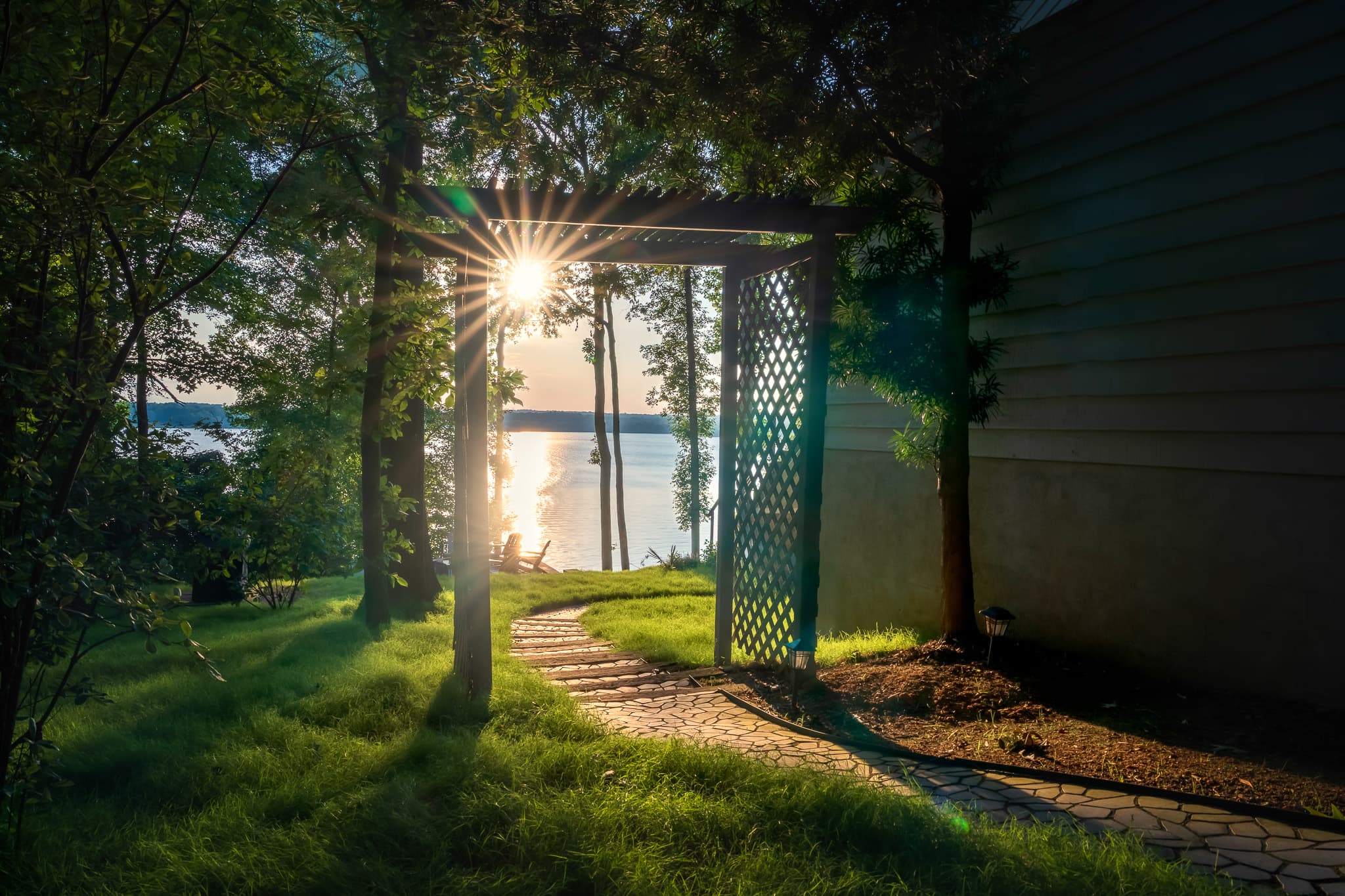 Pathway to backyard