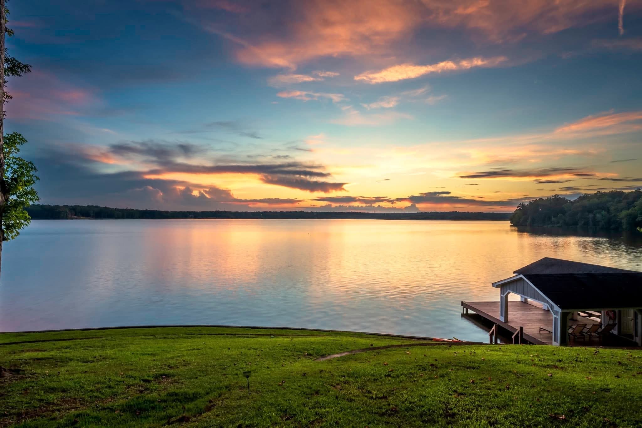 Private dock with gorgeous sunset views over the water