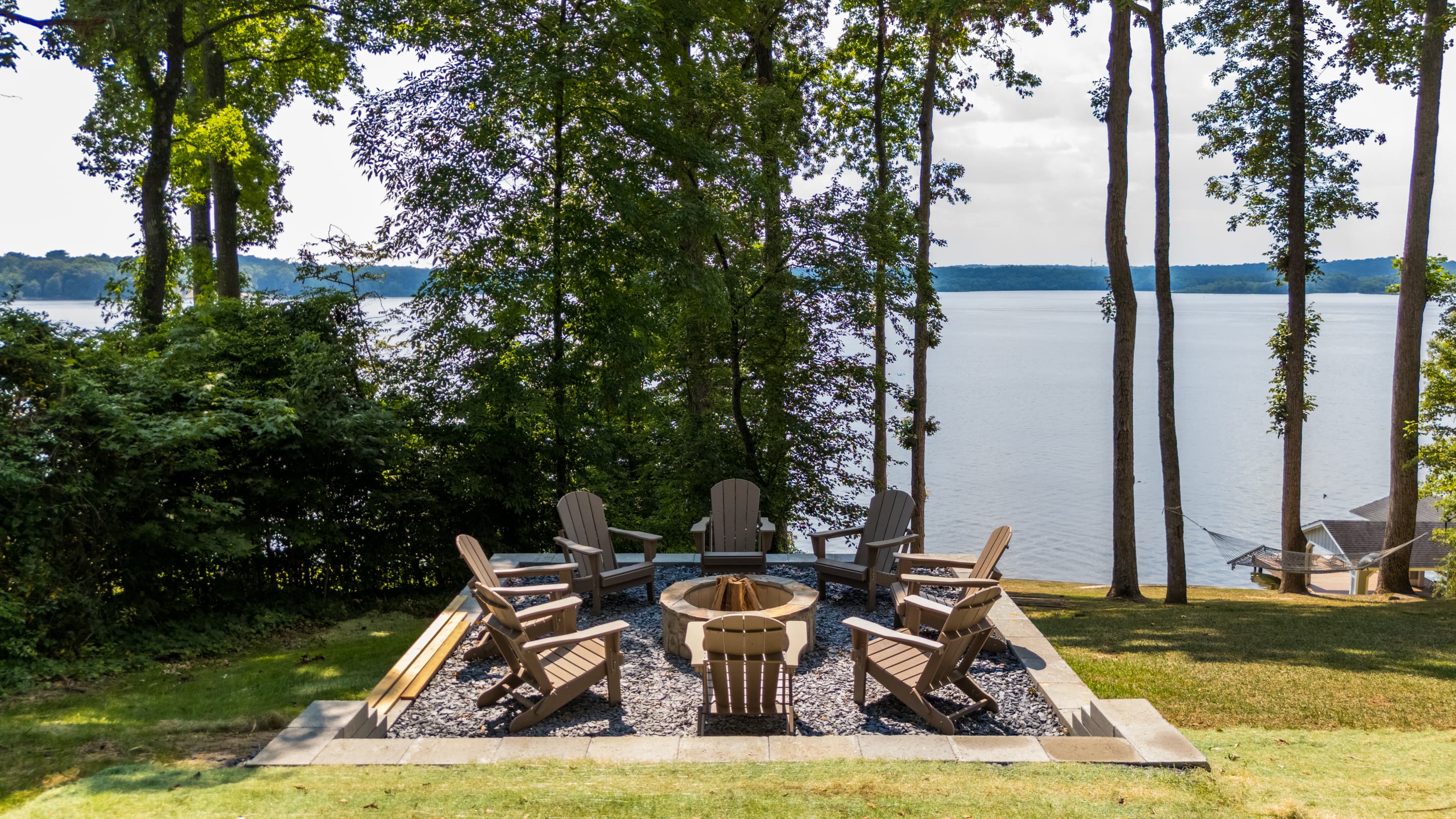 Relax by the fire and enjoy the sunset