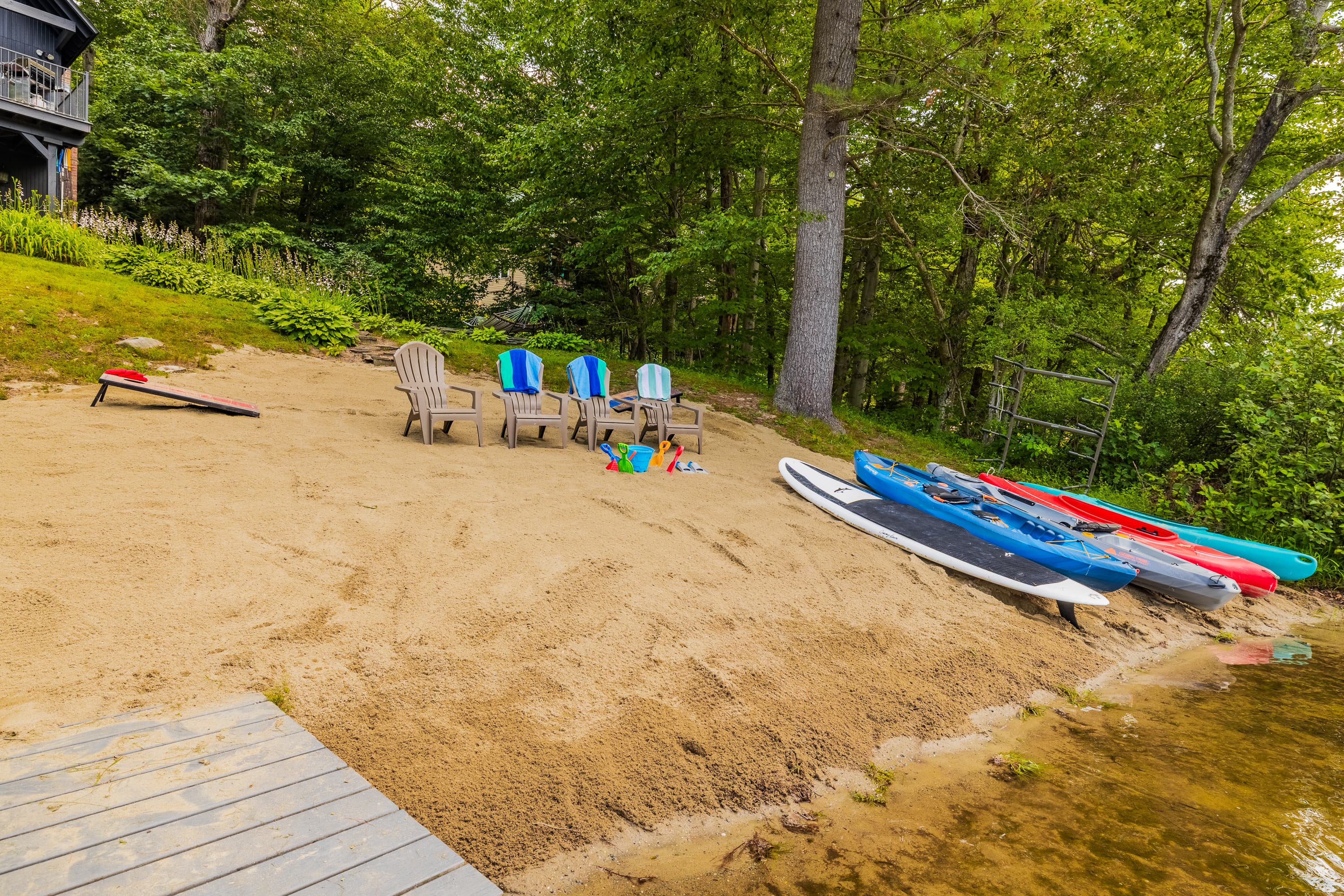 Easy beach access right from the dock