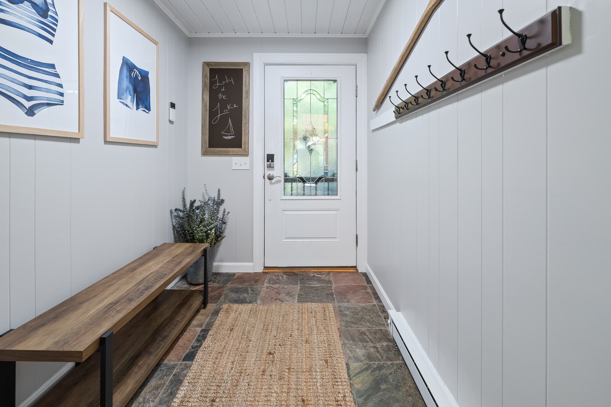 Mudroom ready for sandy feet & gear drop-offs