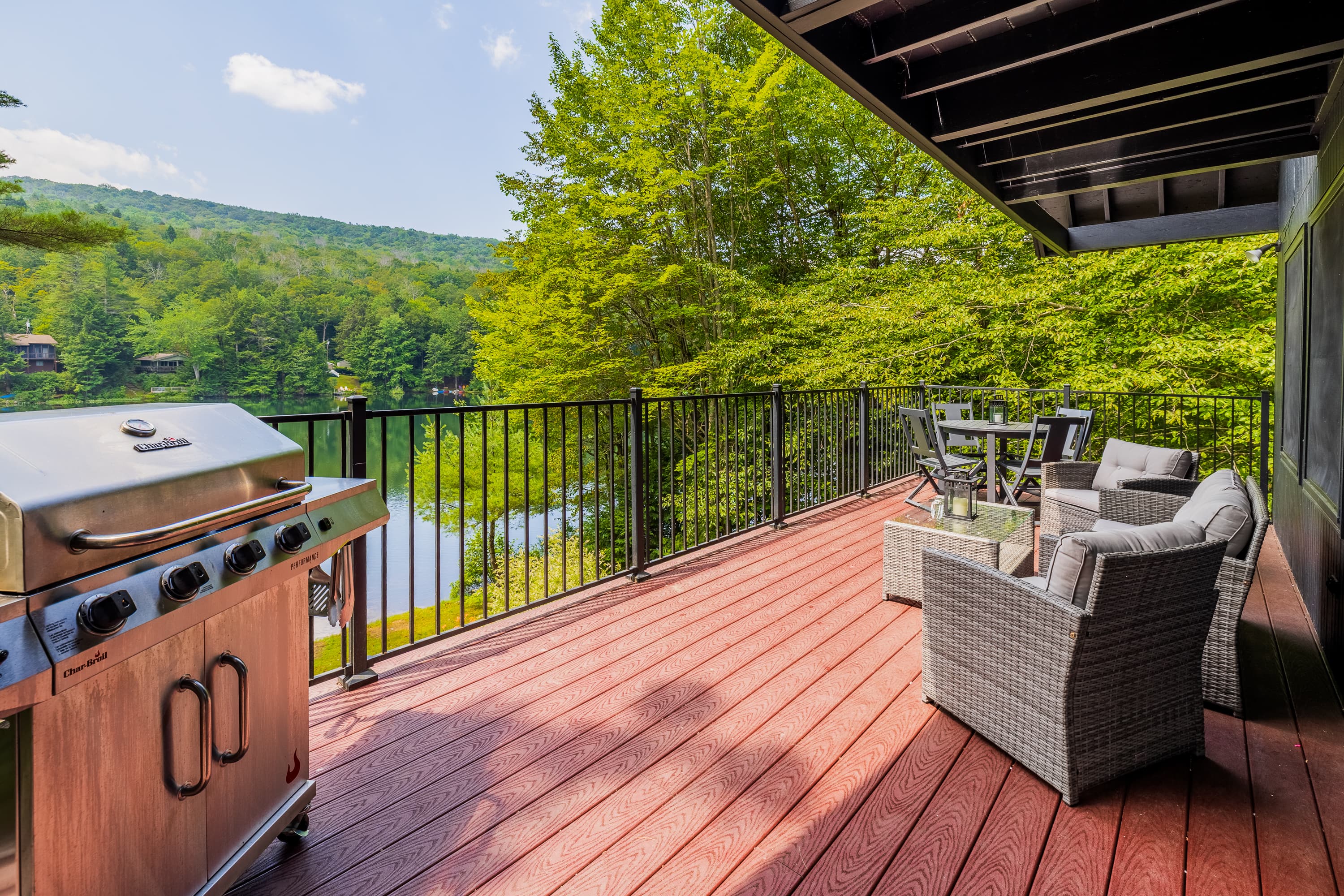 Grill spot on the deck perfect for sunny cookouts