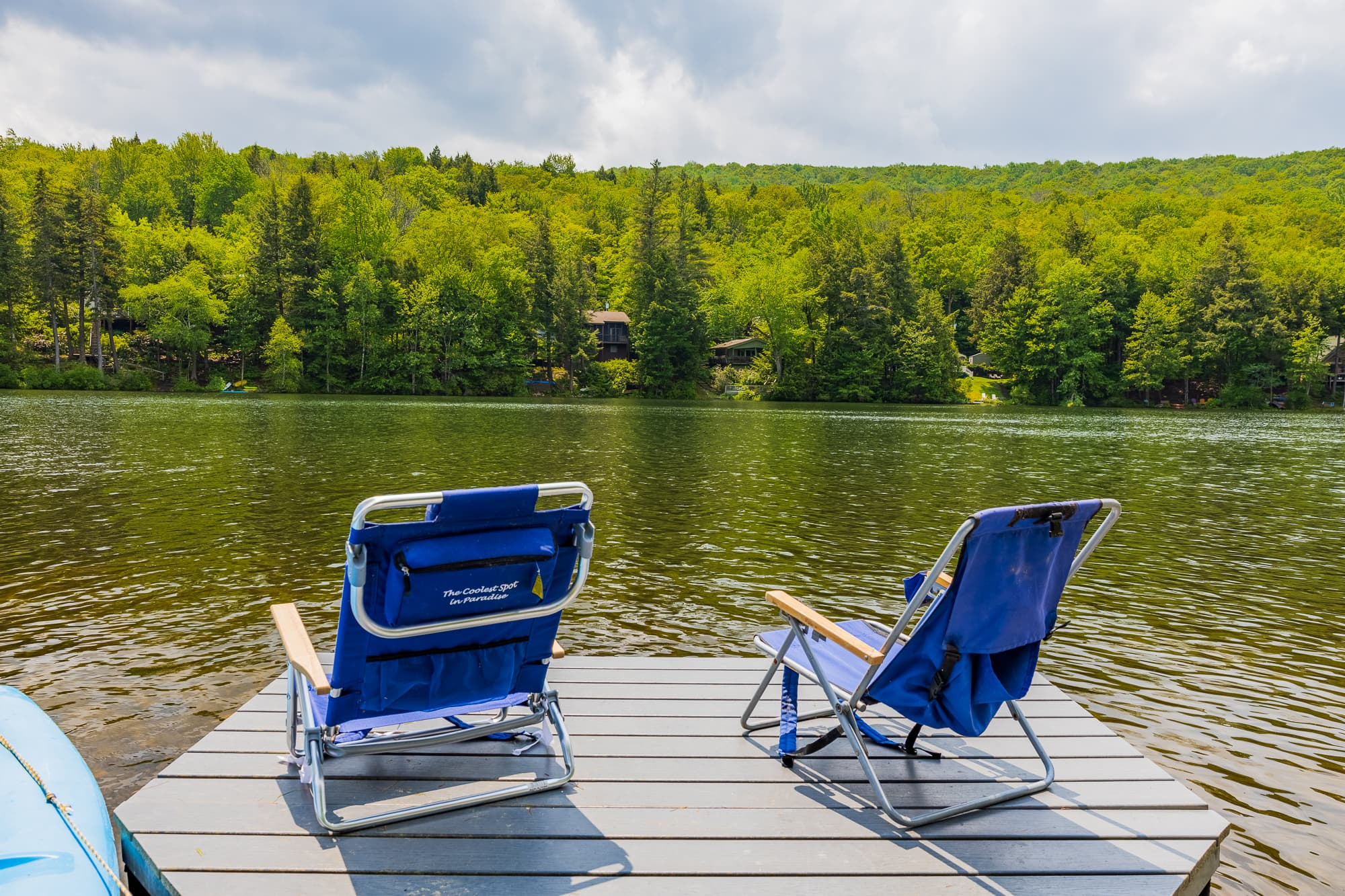 Lakeside chairs set for slow, breezy afternoons
