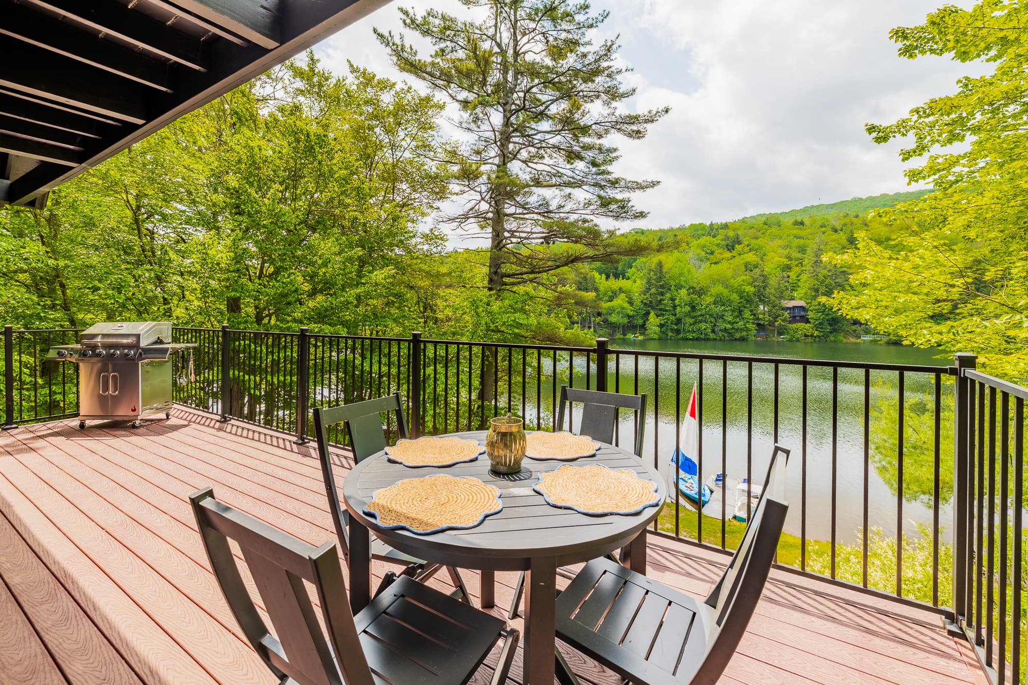 Dining spot on the deck made for breezy meals