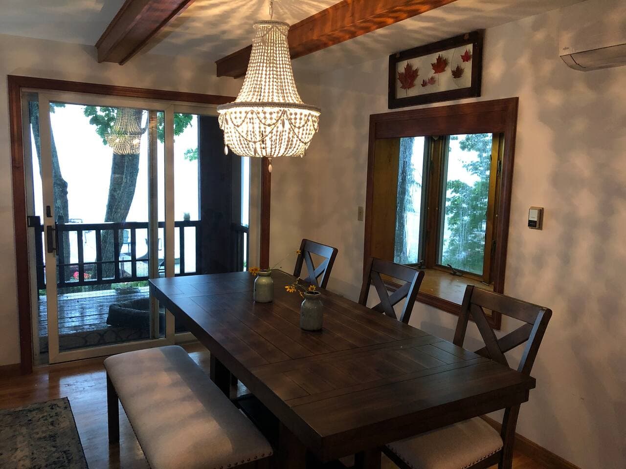 Dining room table looking from the kitchen 