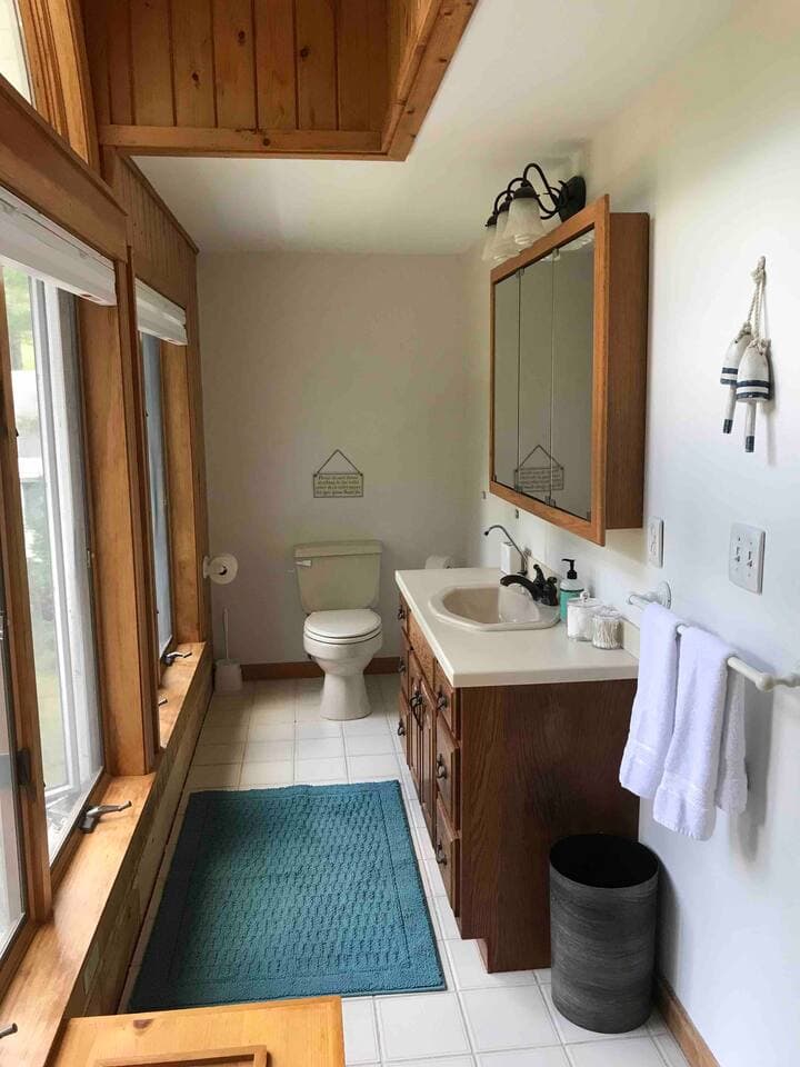 Master bathroom in main house