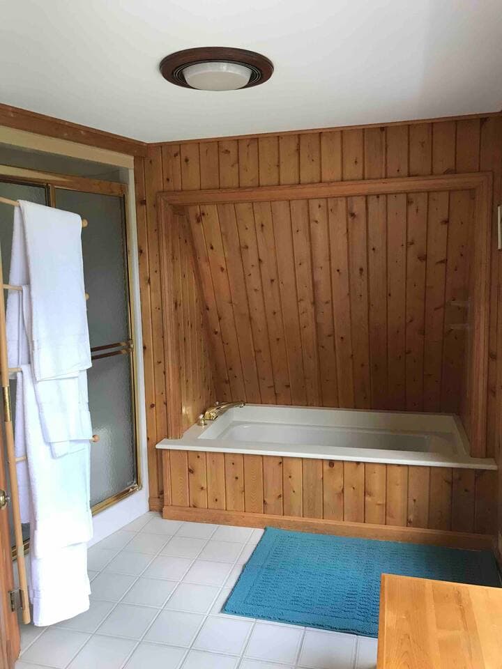 Master bathroom in main house