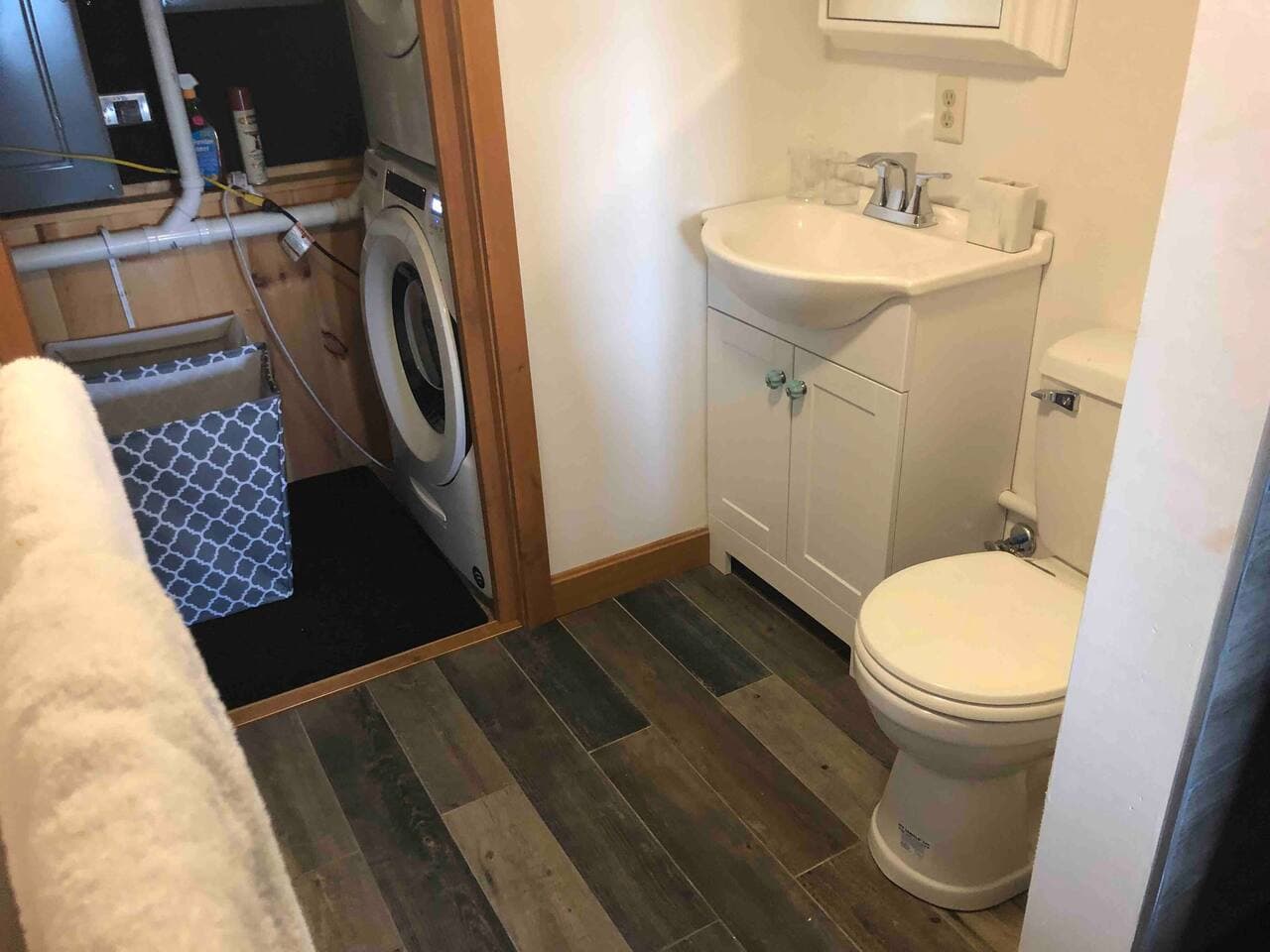 First floor bathroom with laundry room