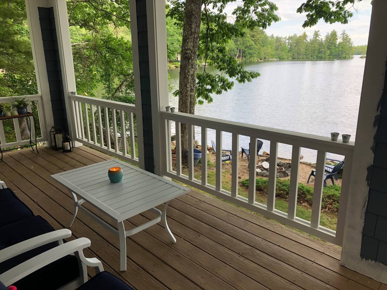 View from the front porch on the main house.
