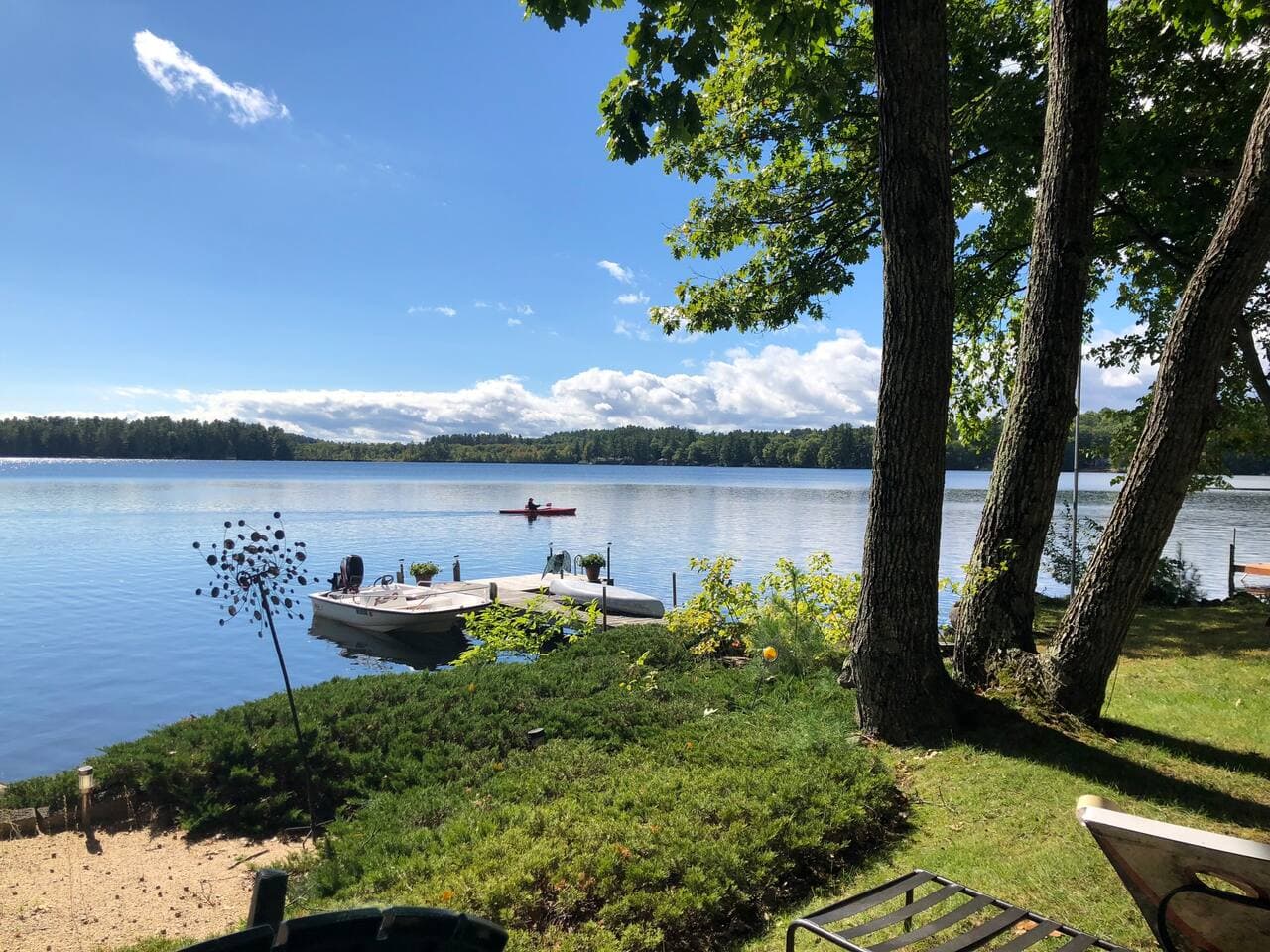View of dock/lake from the yard