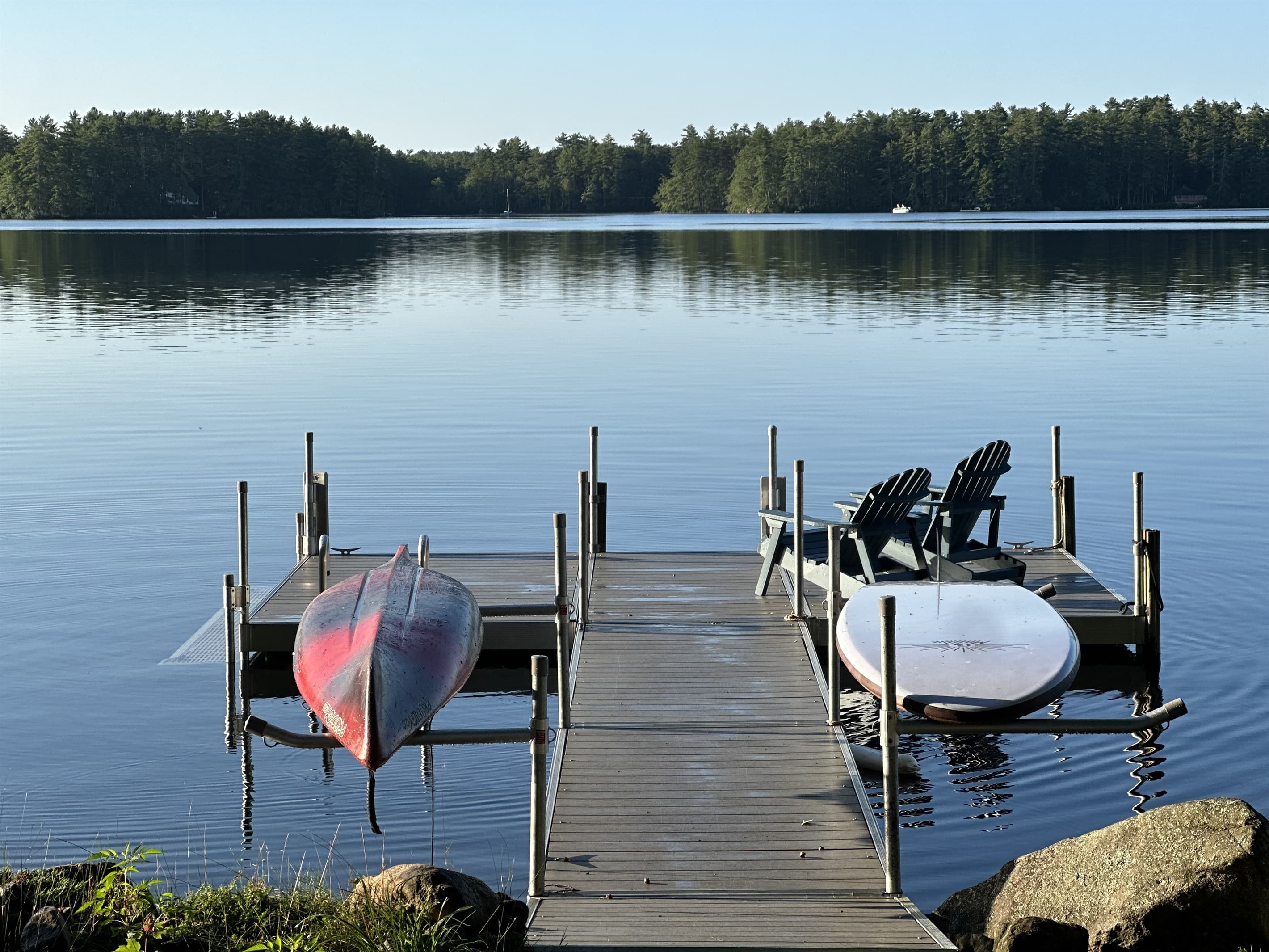 Private Dock with Kayak and Paddle Board