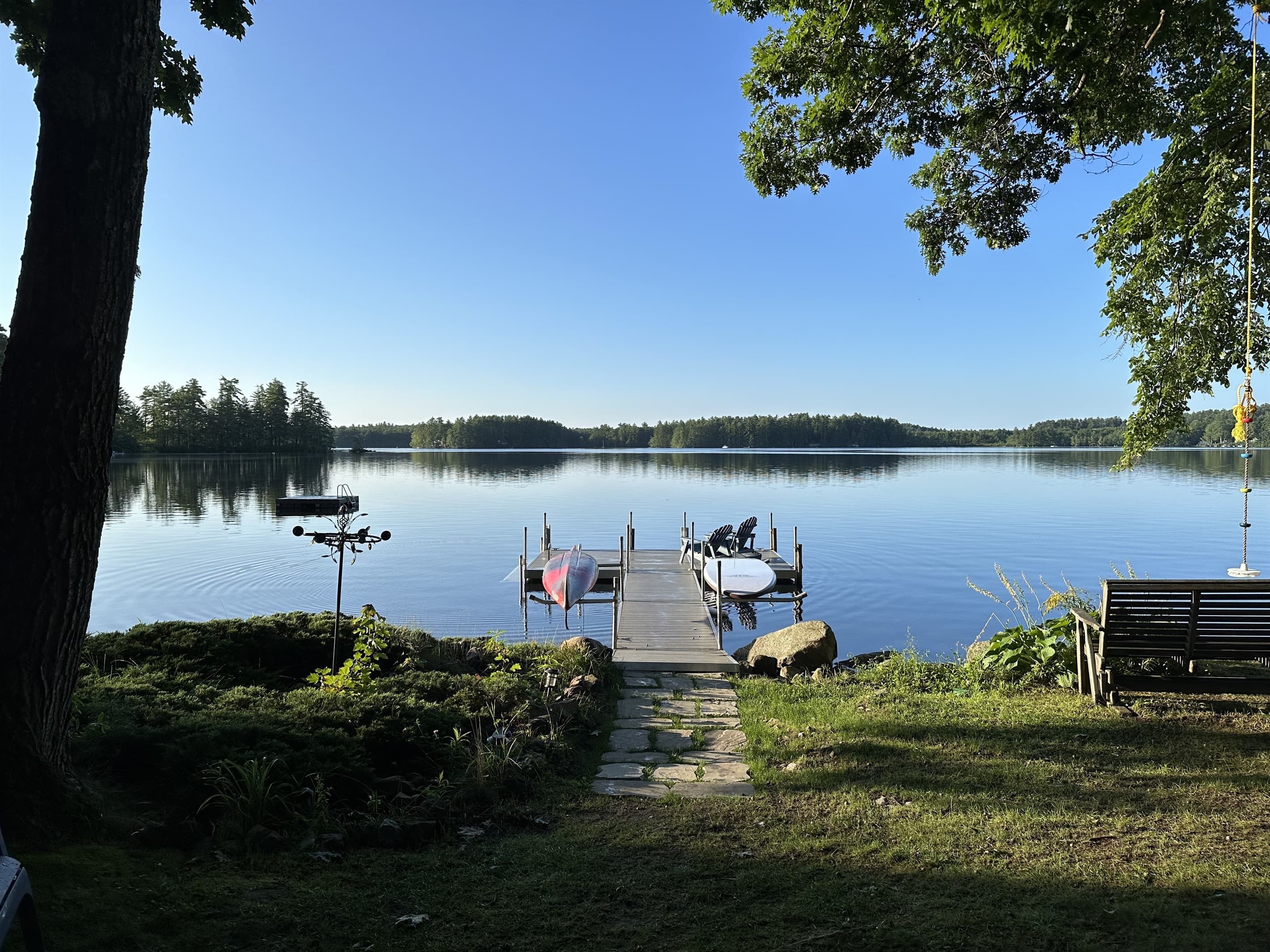 Private Dock with Kayak and Paddle Board