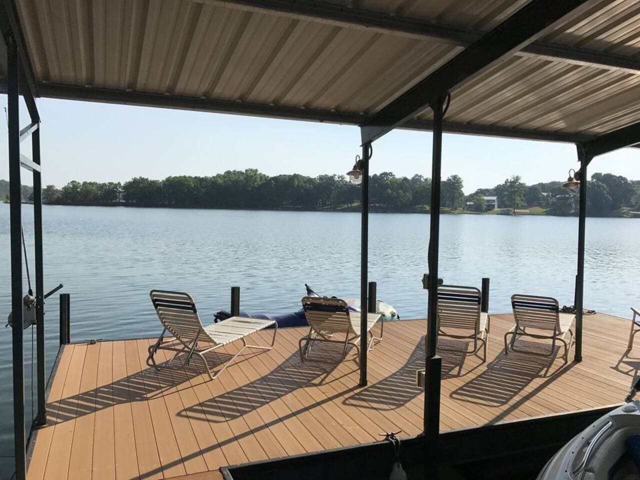 Dock sunbathing