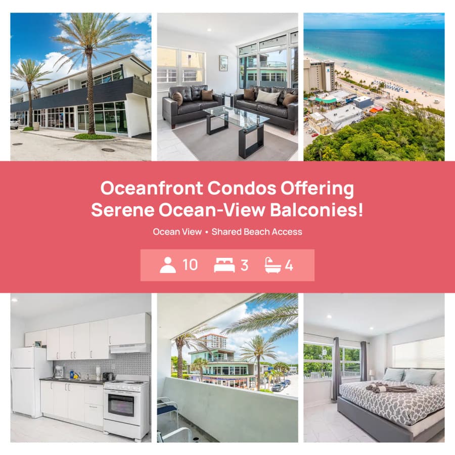 Beachfront Bloo's -2 Units-Ocean View Balcony #1/2