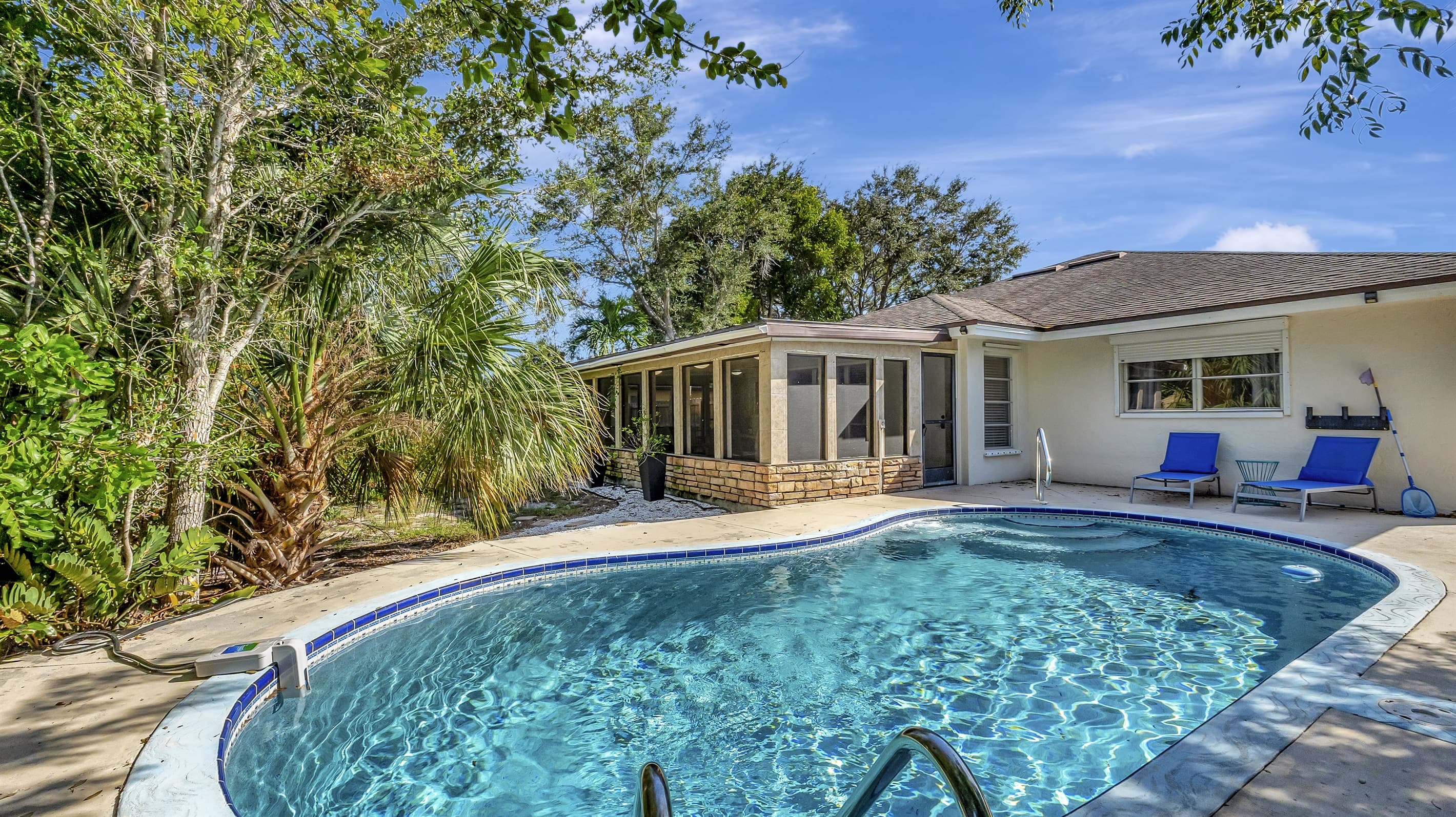 The heated pool is the jewel in the crown of this home