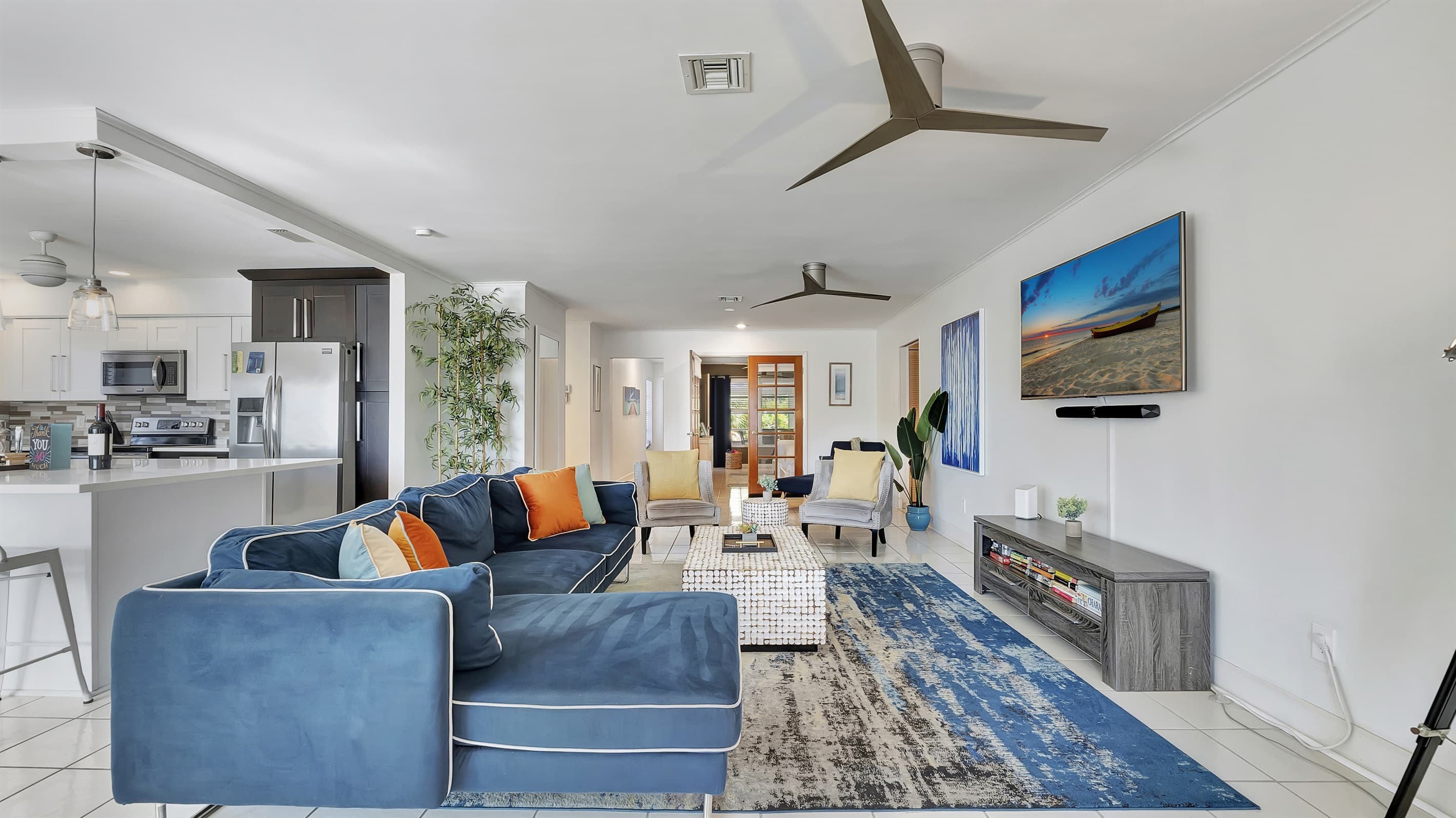 Open-plan layout downstairs
