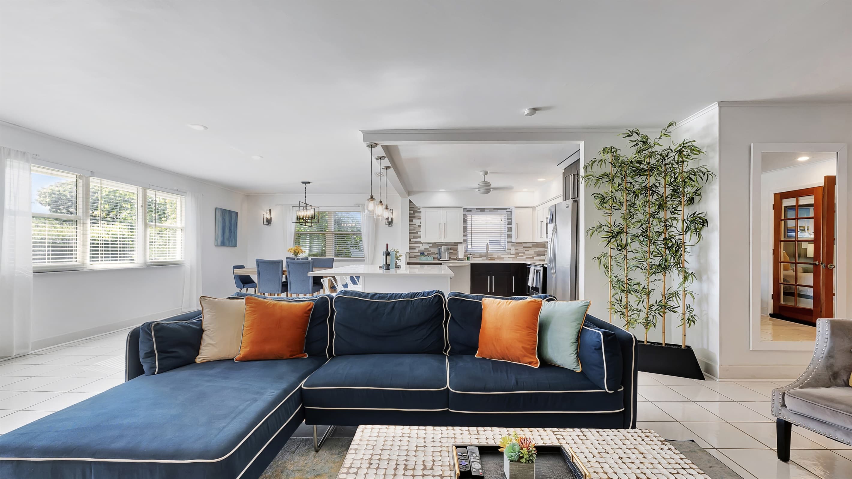 A large sofa with room for everyone