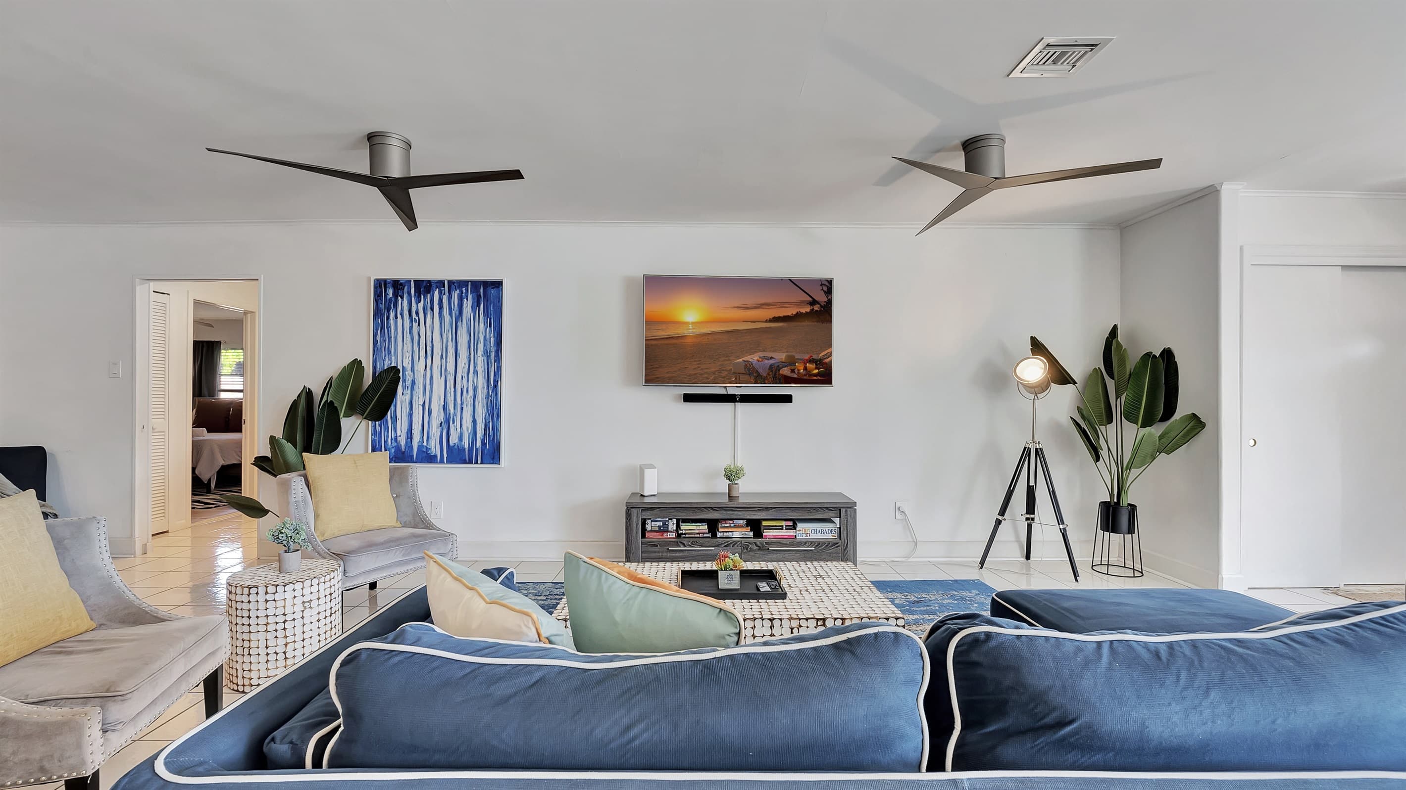 The large flatcreen TV with Netflix