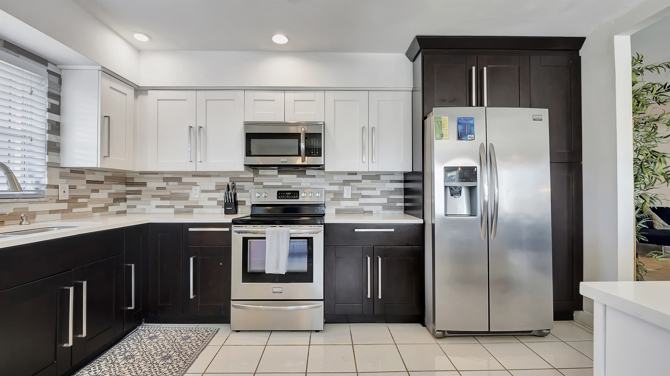 The huge fridge is big enough for the whole family