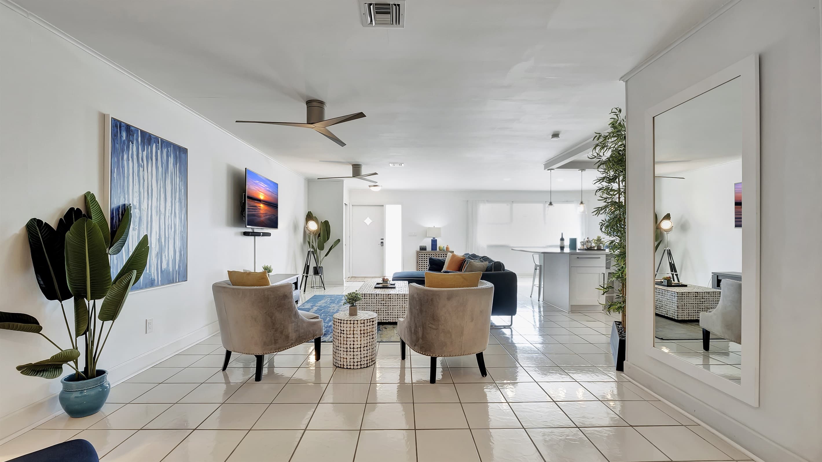 Side view of the living room