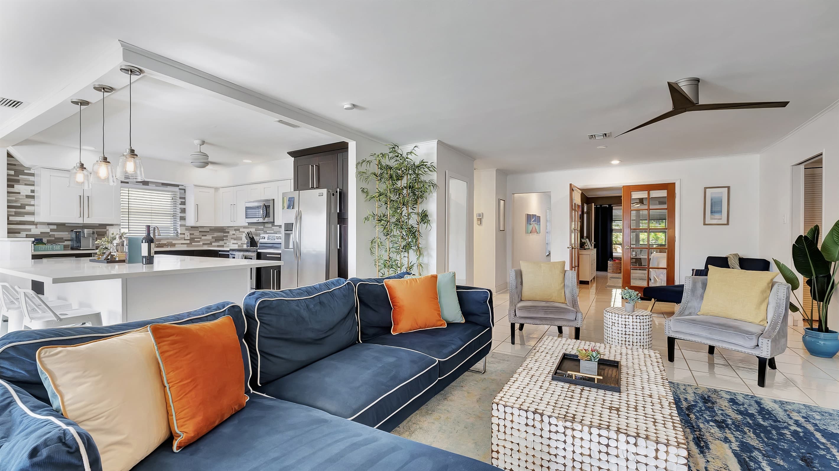 We love the splashes of color in this home