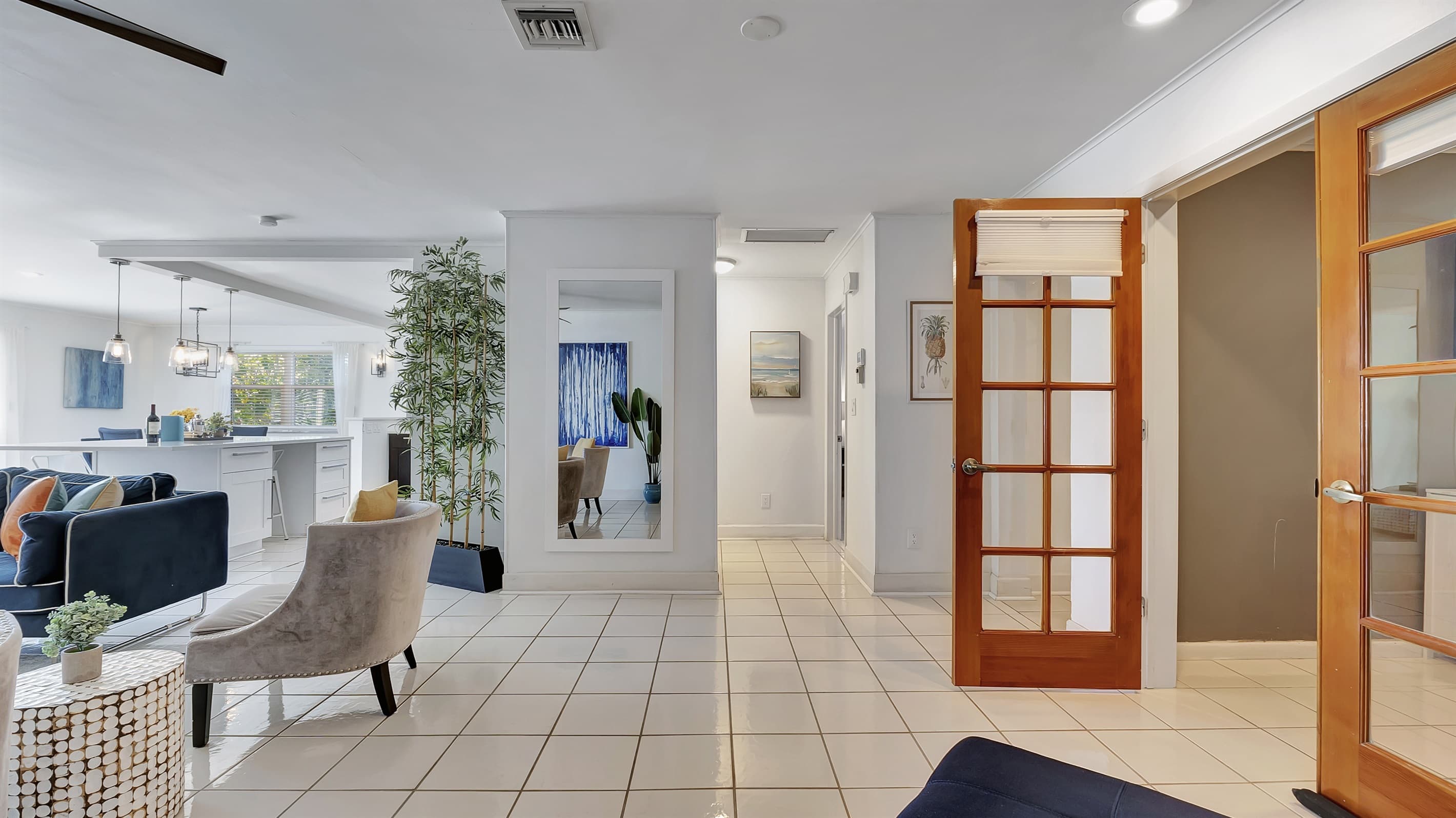 Open spaces throughout the house