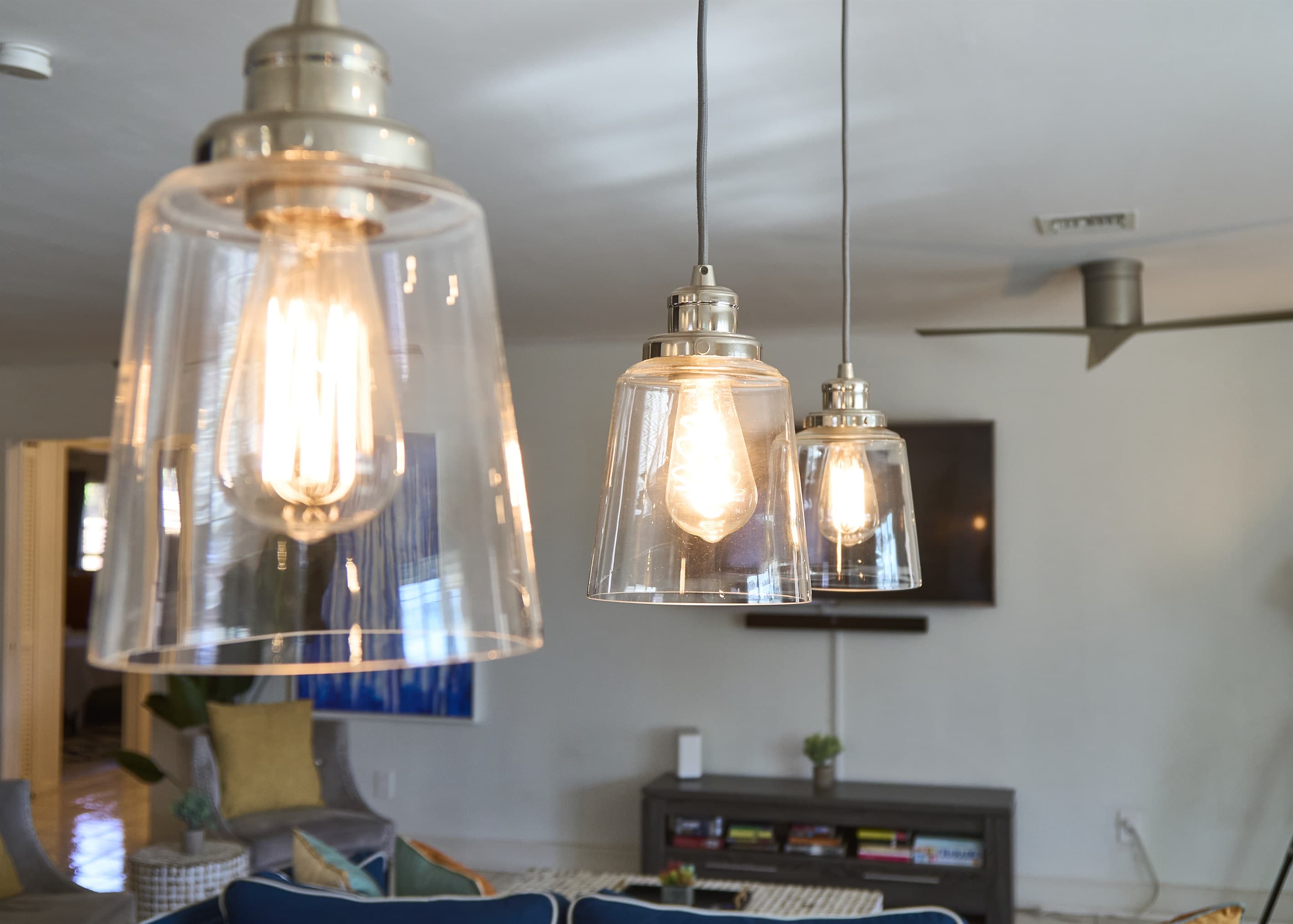 We love these modern lights!