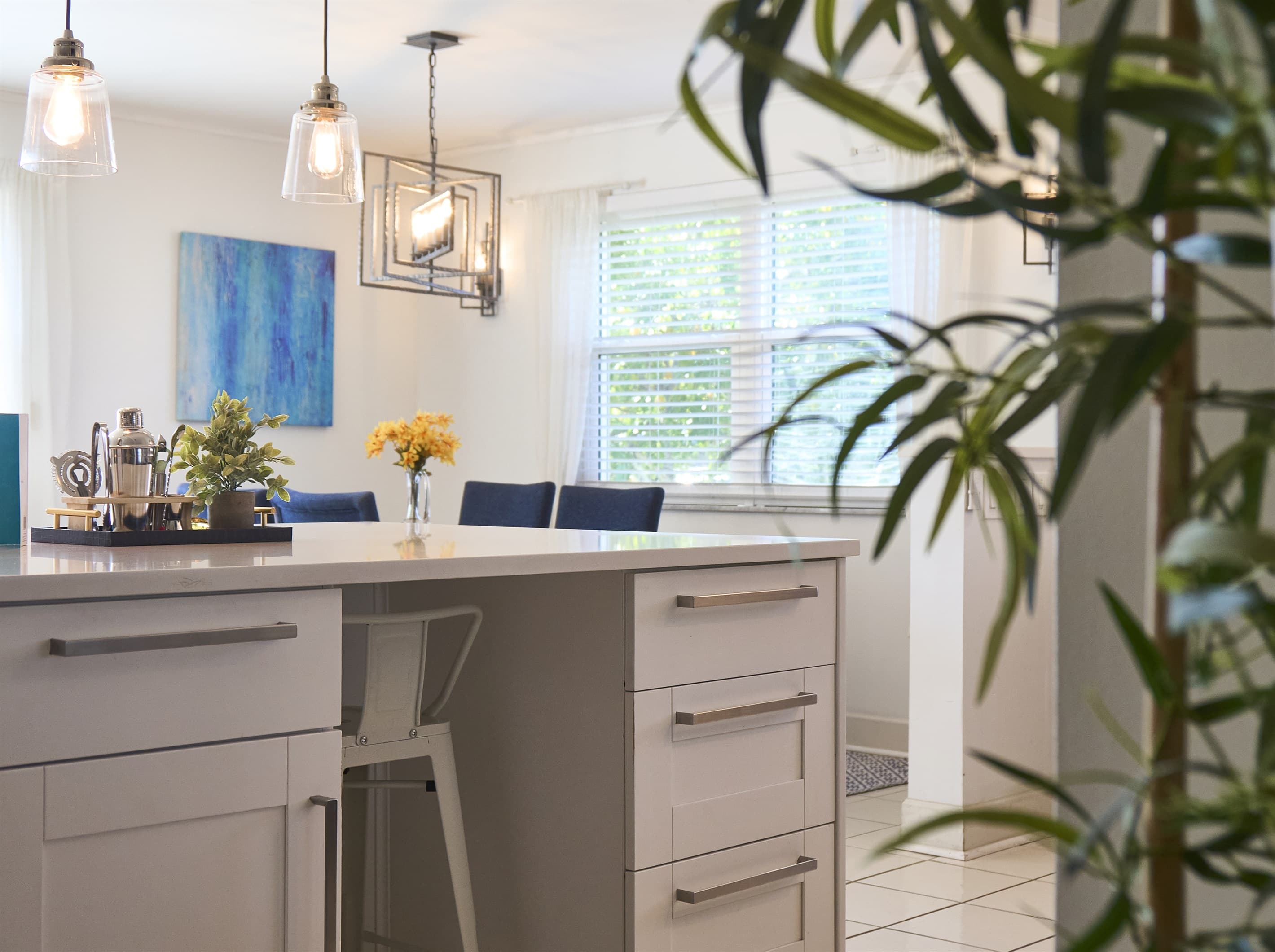 The kitchen island