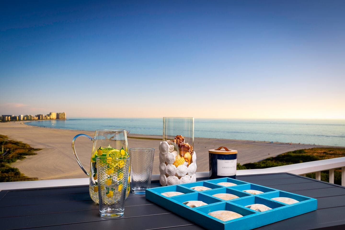 Enjoy coffee, meals, or a glass of wine gazing upon Marco Island's famous beach.