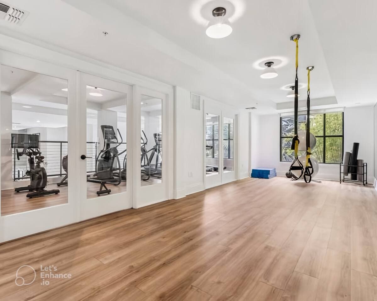 The second story of the gym includes a TRX Suspension Trainer.