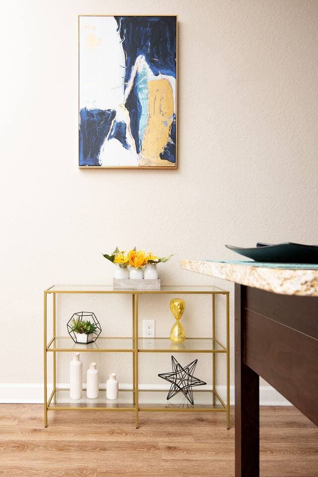 The entire apartment is thoughfully deocrated and appointed for your stay.