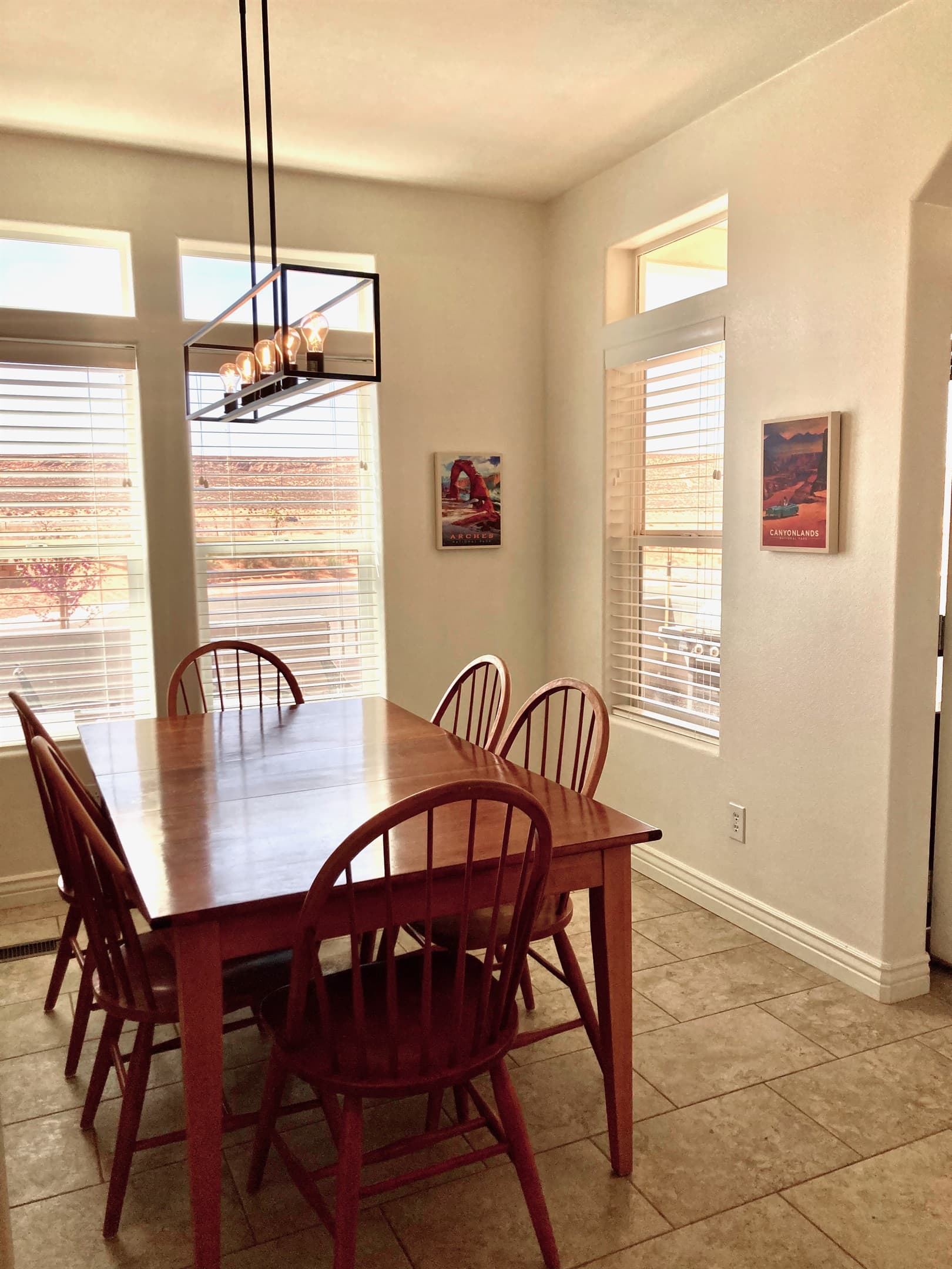 Dining room with local view