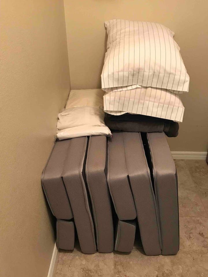 Two high quality Lucid folding floor mattresses